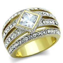 Load image into Gallery viewer, Anillos Para Mujer Dos Tonos de 316L Acero Inoxidable con Diamante Zirconia Cubica TK1551 - Jewelry Store by Erik Rayo
