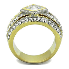 Load image into Gallery viewer, Anillos Para Mujer Dos Tonos de 316L Acero Inoxidable con Diamante Zirconia Cubica TK1551 - Jewelry Store by Erik Rayo
