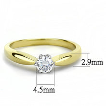 Load image into Gallery viewer, Gold Diamond Womens Ring Solitaire 316L Stainless Steel Anillo Diamante Solitario Color Oro Para Mujer Acero - Jewelry Store by Erik Rayo
